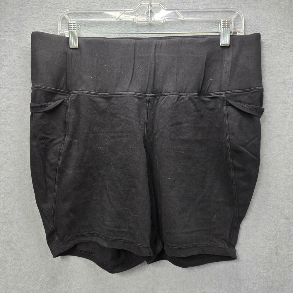 LIVI For Lane Bryant Black Wicking Knee Bike Shorts Size 18/20